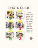 大人用カスタム犬顔クルーソックス パーソナライズペット写真ソックス ペット好きへのギフト ホワイトトゥ