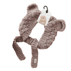 Sweetnana Handmade Coral Velvet Earmuffs - Cute and Warm Head-wear with Three-dimensional Animal Ear Design, Suitable for Kids and Adults