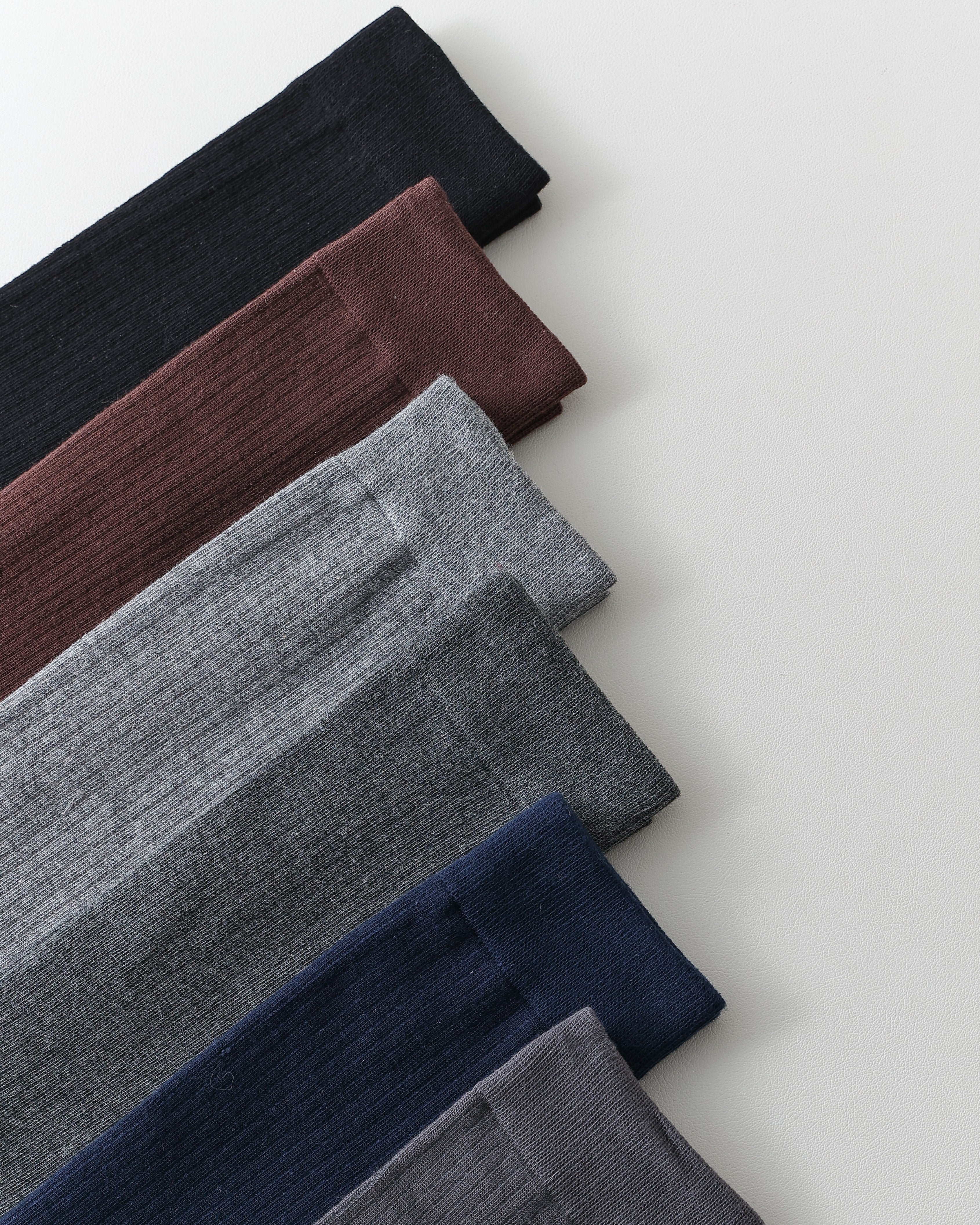 女款及膝襪 灰黑撞色羅紋棉質休閒