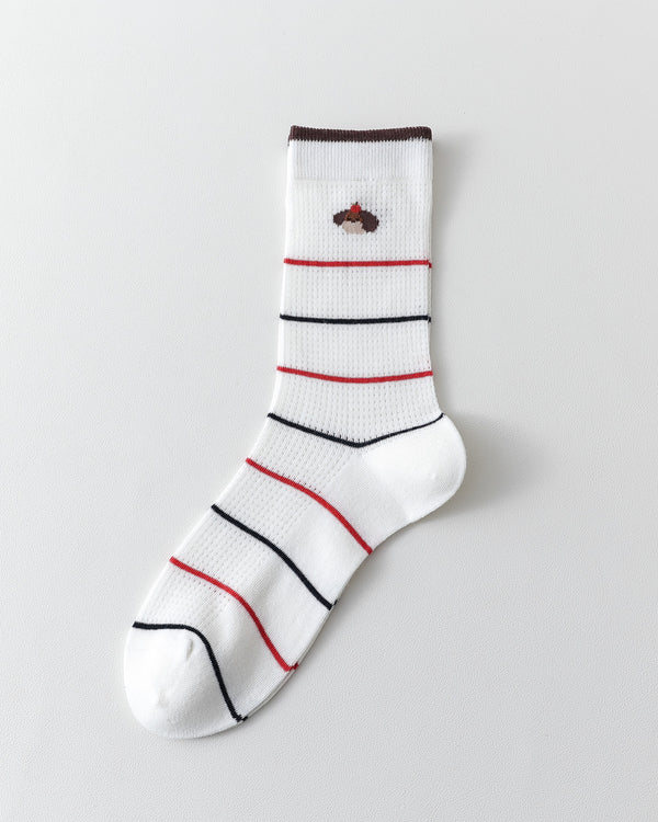 Women Crew Socks Cute Dachshund Series Cotton Mesh Breathable - SWEET NANA