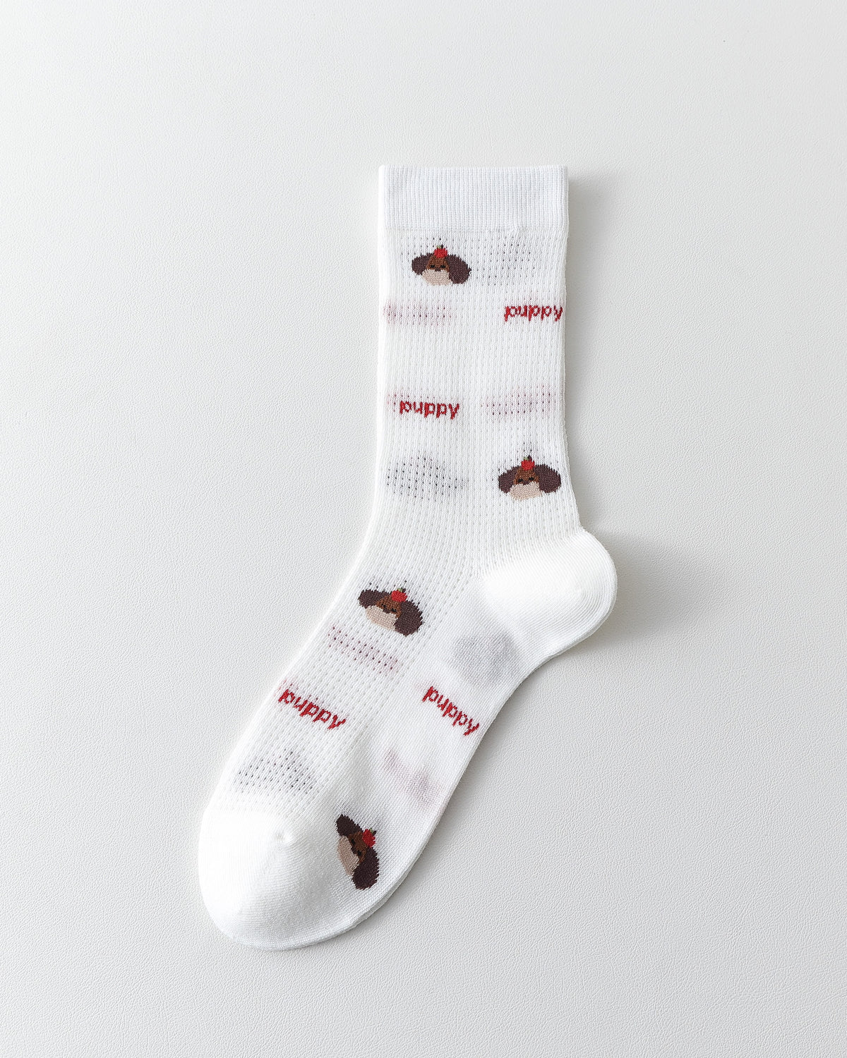 Women Crew Socks Cute Dachshund Series Cotton Mesh Breathable - SWEET NANA メイン画像