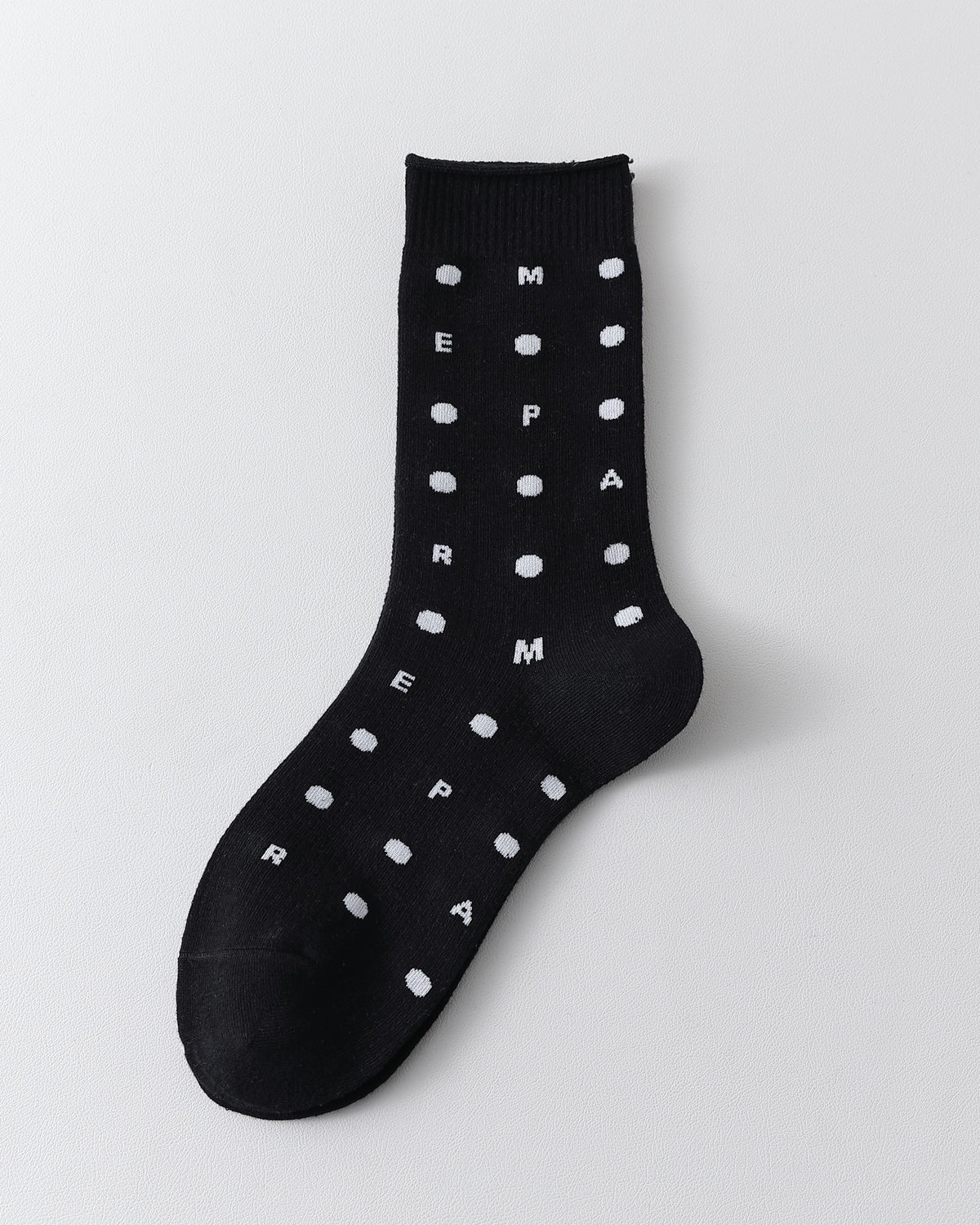 Women Crew Socks White Cotton Letter Polka Dot Series Chic Casual Socks