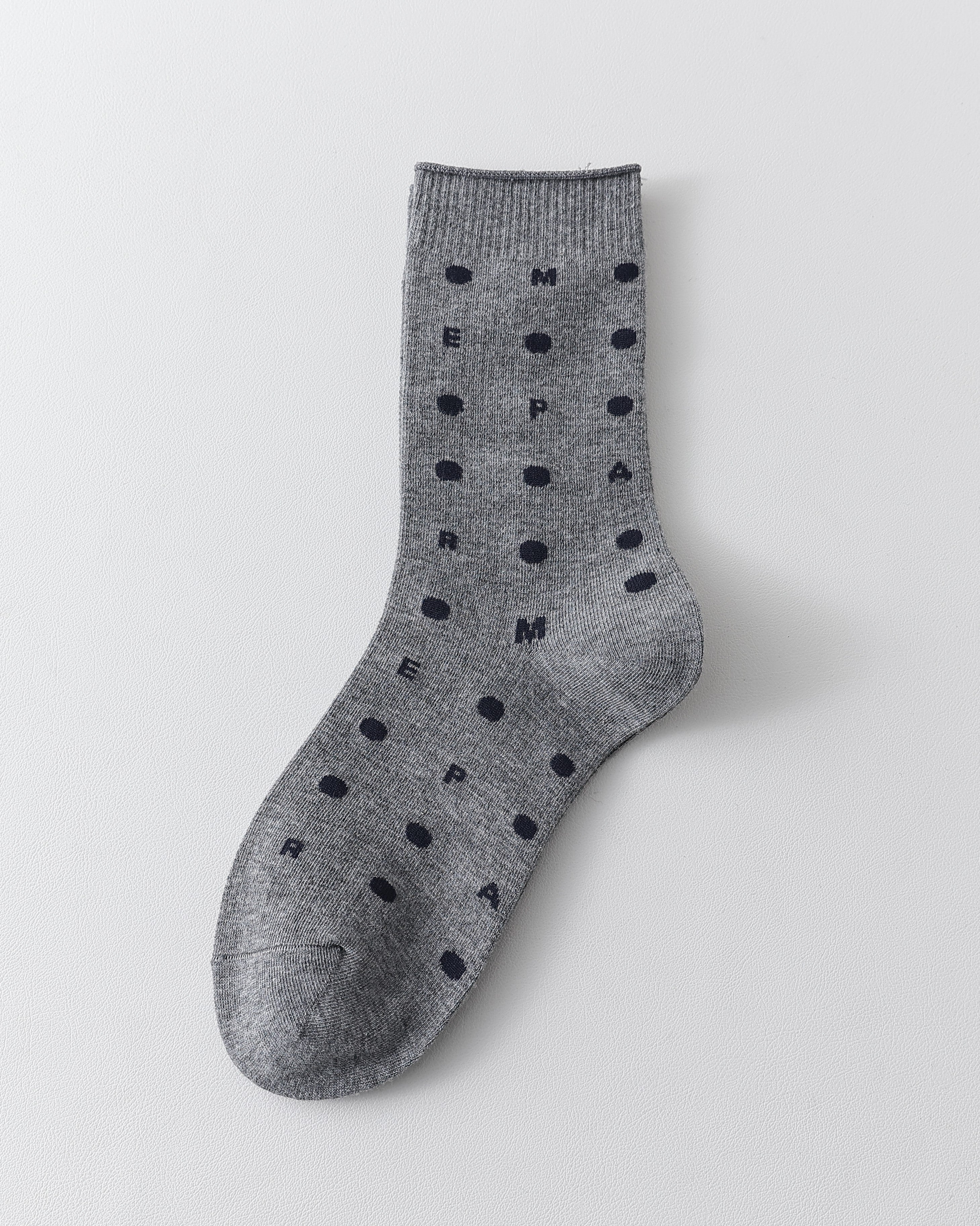 Women Crew Socks White Cotton Letter Polka Dot Series Chic Casual Socks