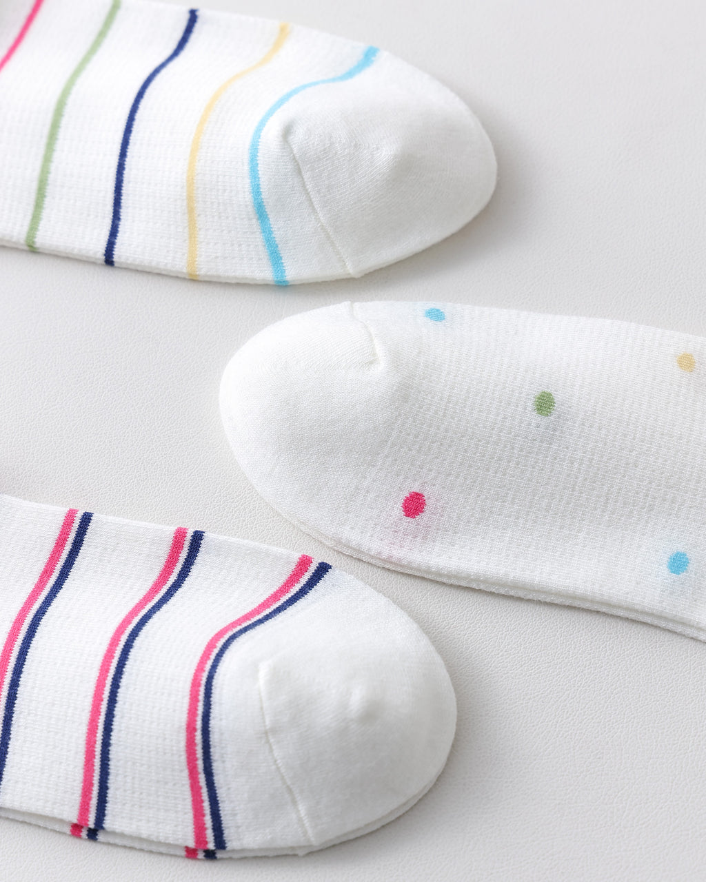 Women Crew Socks White Cotton Colorful Star Series Cute Kawaii - SWEET NANA