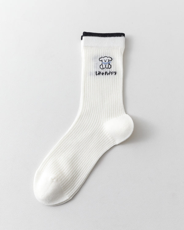 Women Crew Socks Puppy Cute Versatile Comfortable Fun - SWEET NANA