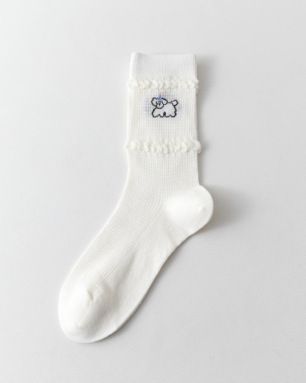 Women Crew Socks Puppy Cute Versatile Comfortable Fun - SWEET NANA