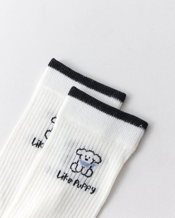 Women Crew Socks Puppy Cute Versatile Comfortable Fun - SWEET NANA