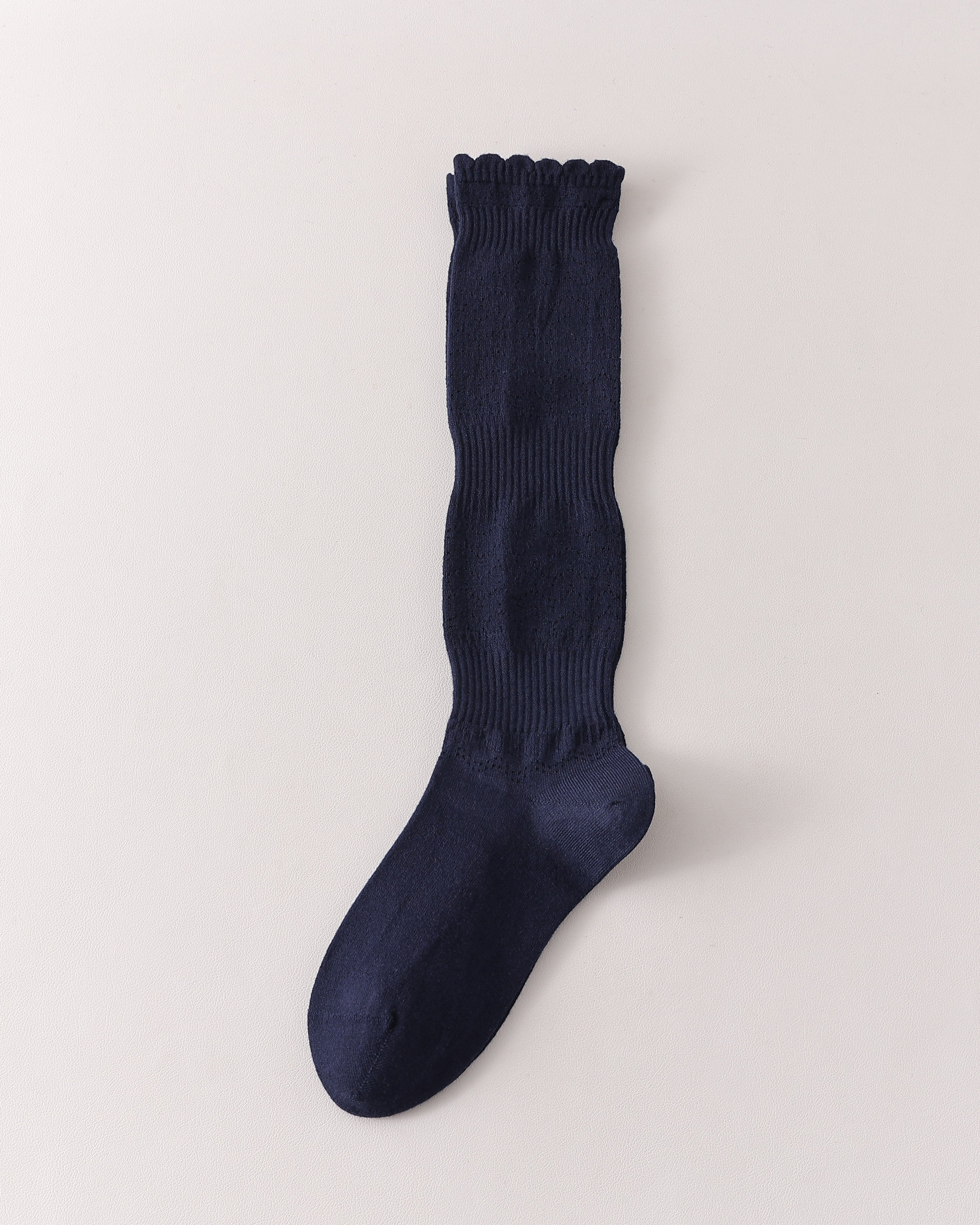 Women Hollow Out Knee High Socks Elegant Breathable Design