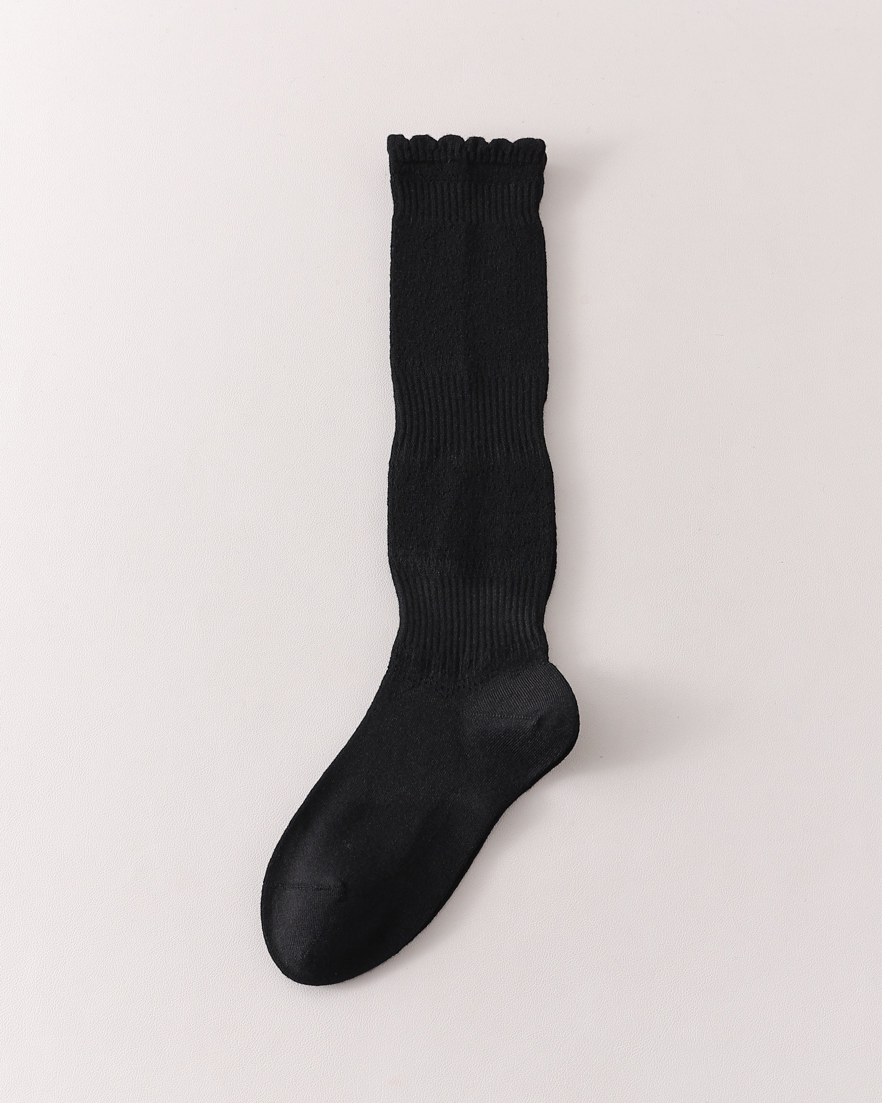Women Hollow Out Knee High Socks Elegant Breathable Design