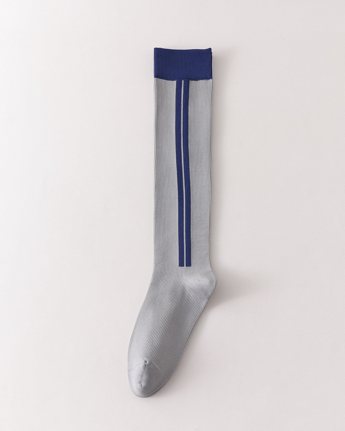 Women Knee High Socks Colorblock Stripe Cotton Sporty Socks