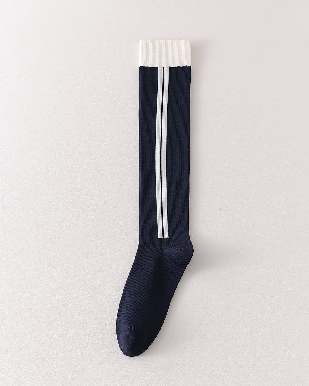 Women Knee High Socks Colorblock Stripe Cotton Sporty Socks - SWEET NANA