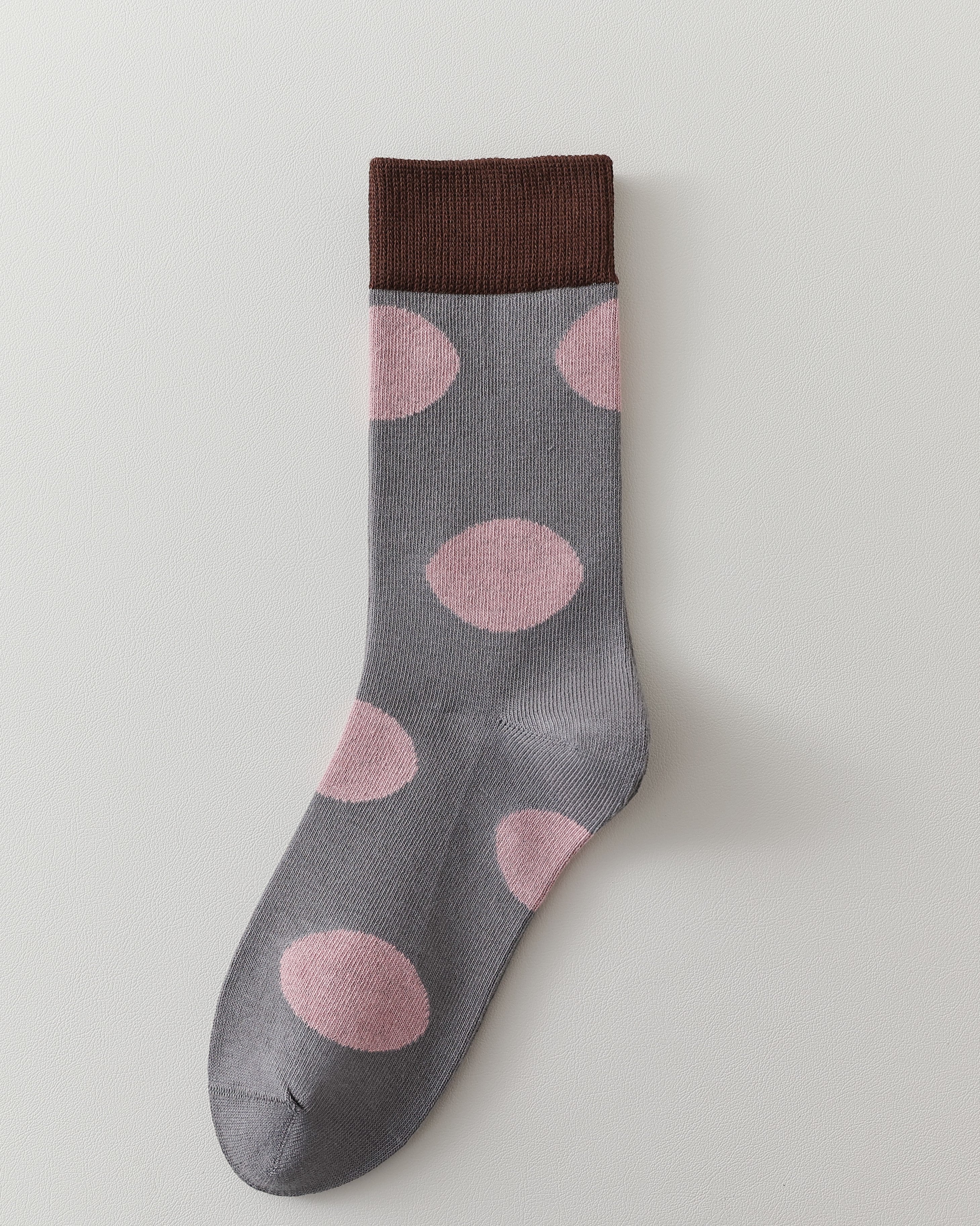 Women Vintage Polka Dot Crew Socks Retro Soft Comfort