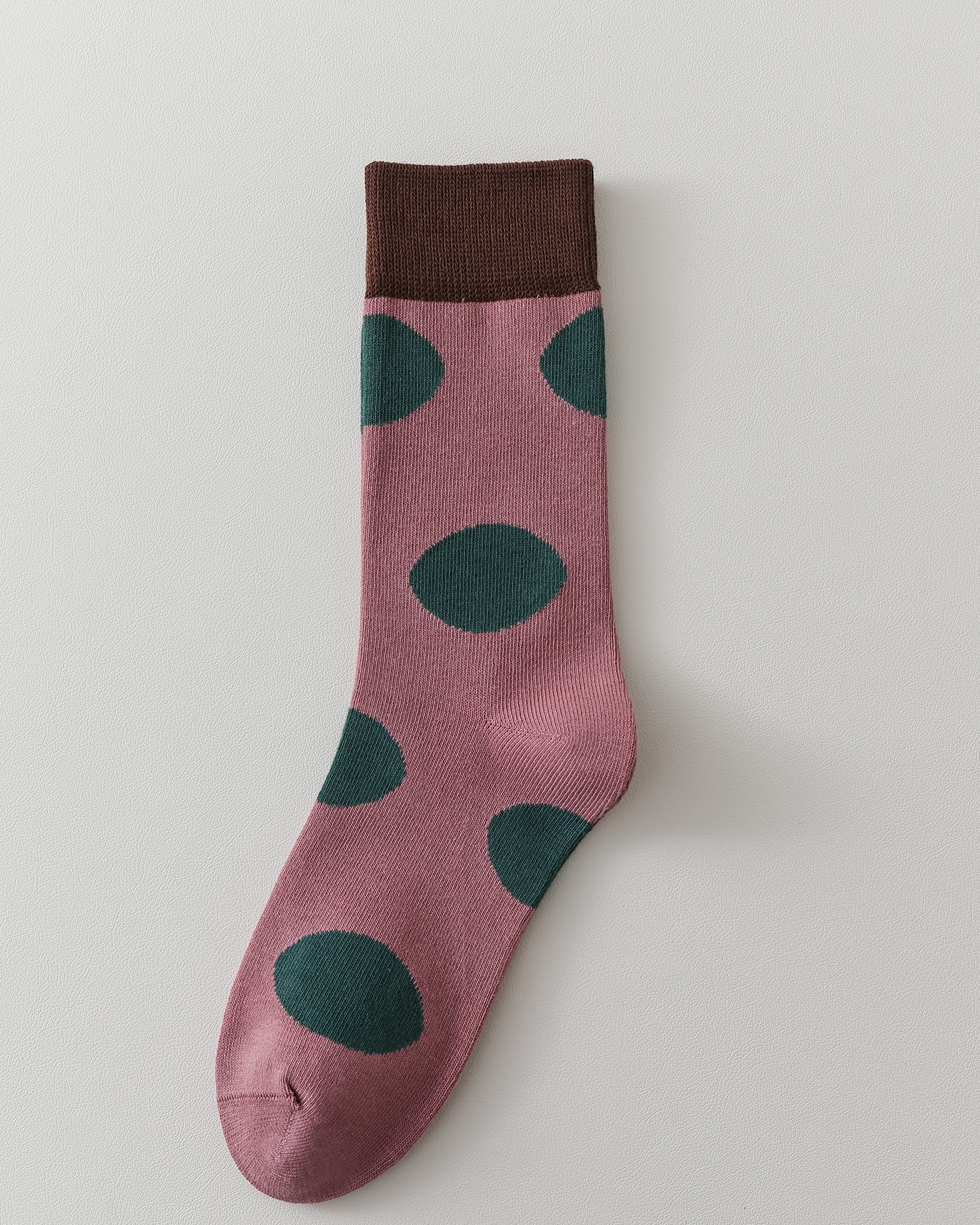Women Vintage Polka Dot Crew Socks Retro Soft Comfort