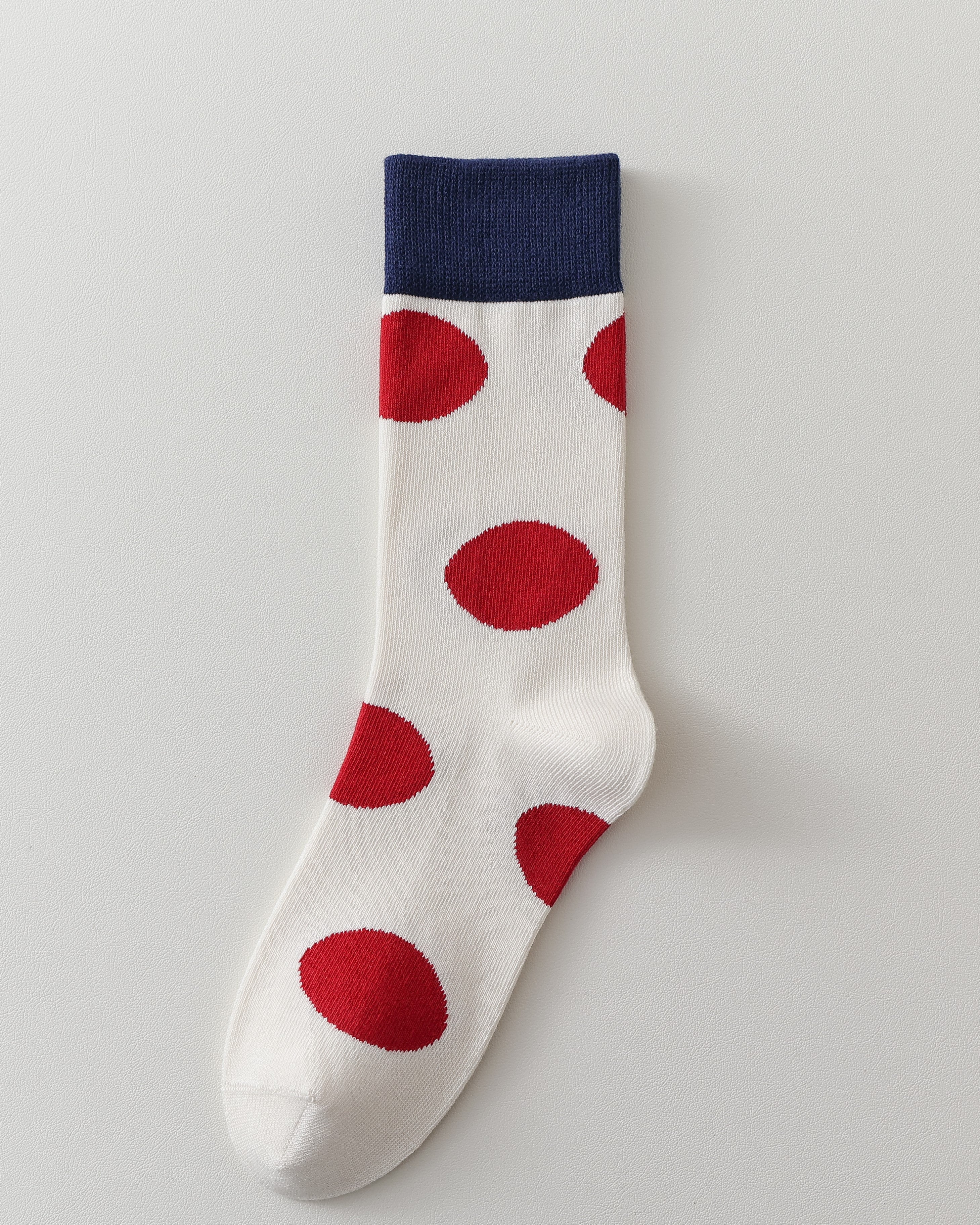 Women Vintage Polka Dot Crew Socks Retro Soft Comfort