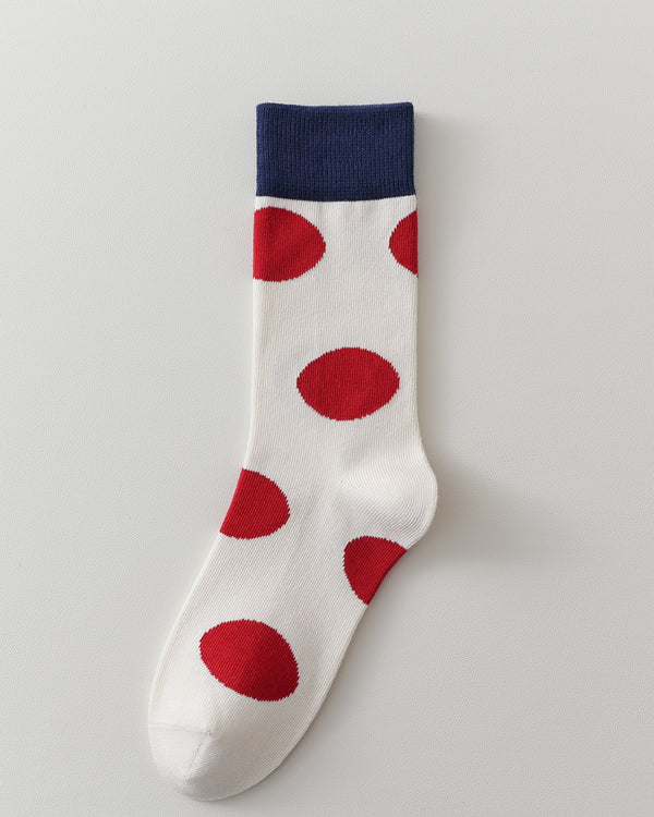 Women Vintage Polka Dot Crew Socks Retro Soft Comfort - SWEET NANA