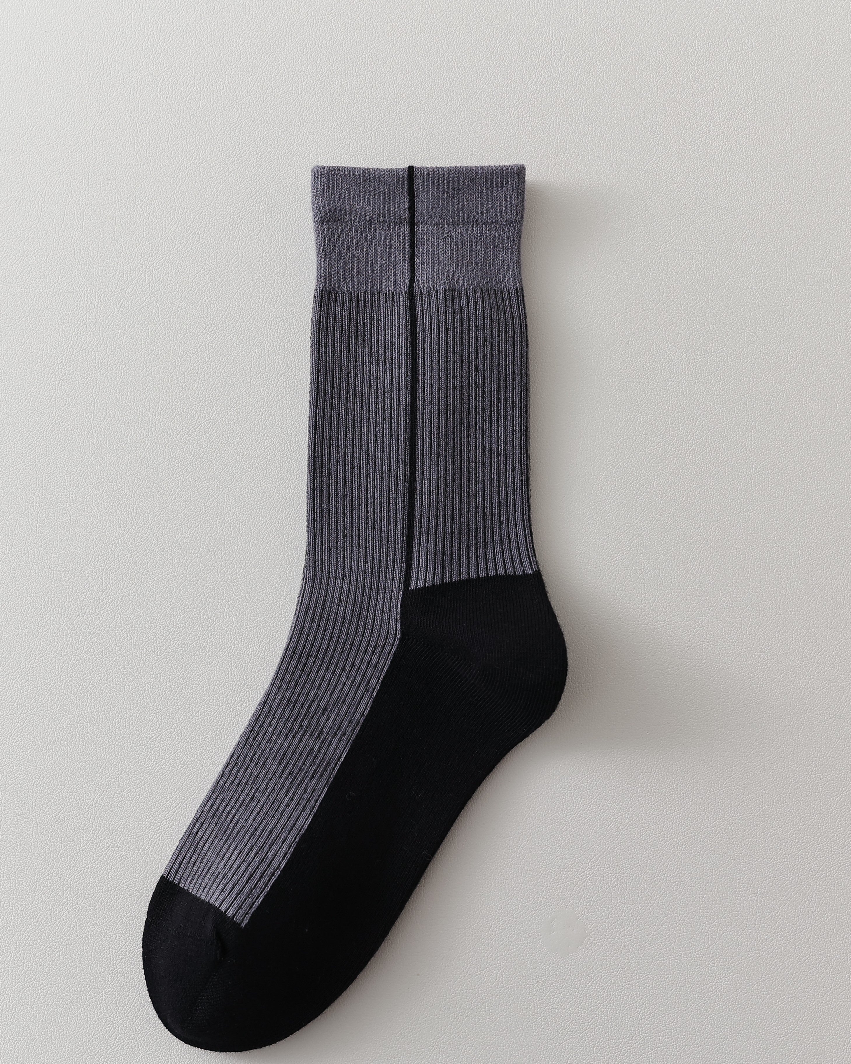 Women Two Tone Crew Socks Unique Design Soft Stretch