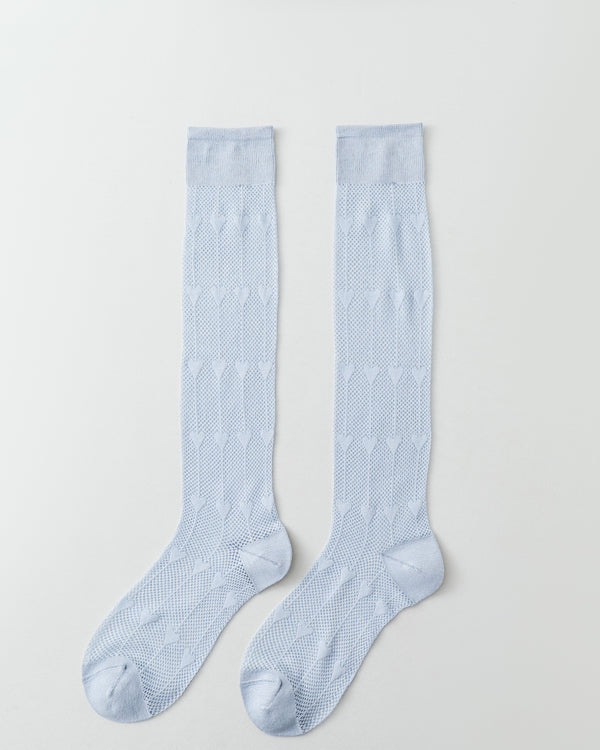 Women Knee High Socks Heart Mesh Comfortable - SWEET NANA