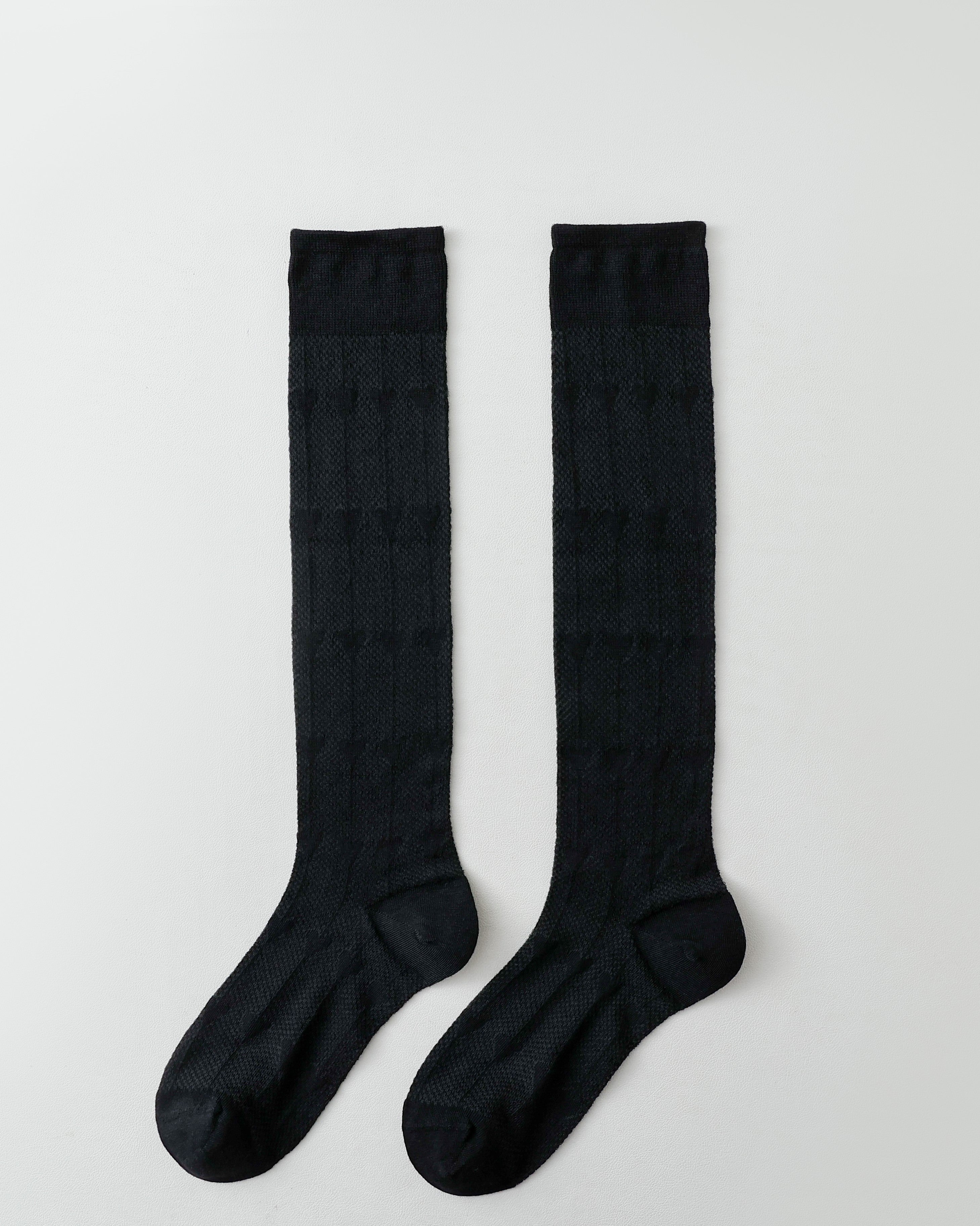 Women Knee High Socks Heart Mesh Comfortable - SWEET NANA