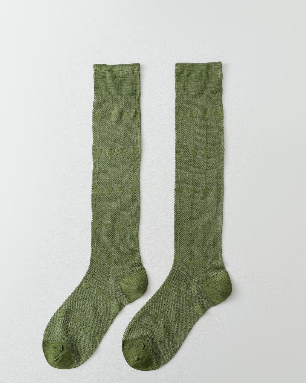 Women Knee High Socks Heart Mesh Comfortable - SWEET NANA