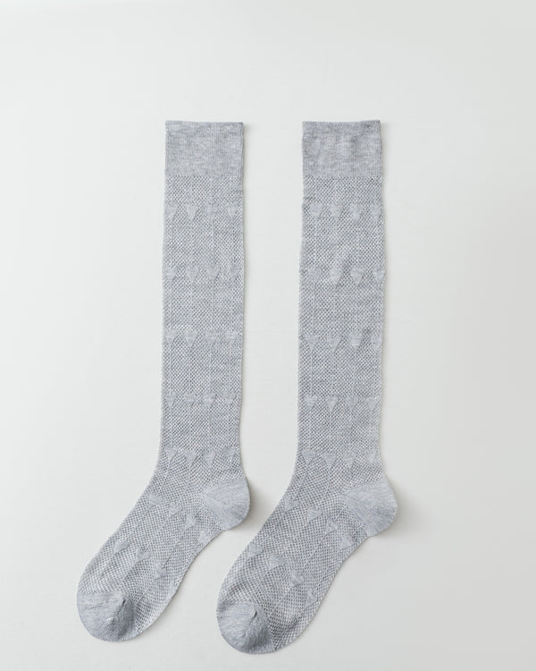 Women Knee High Socks Heart Mesh Comfortable - SWEET NANA