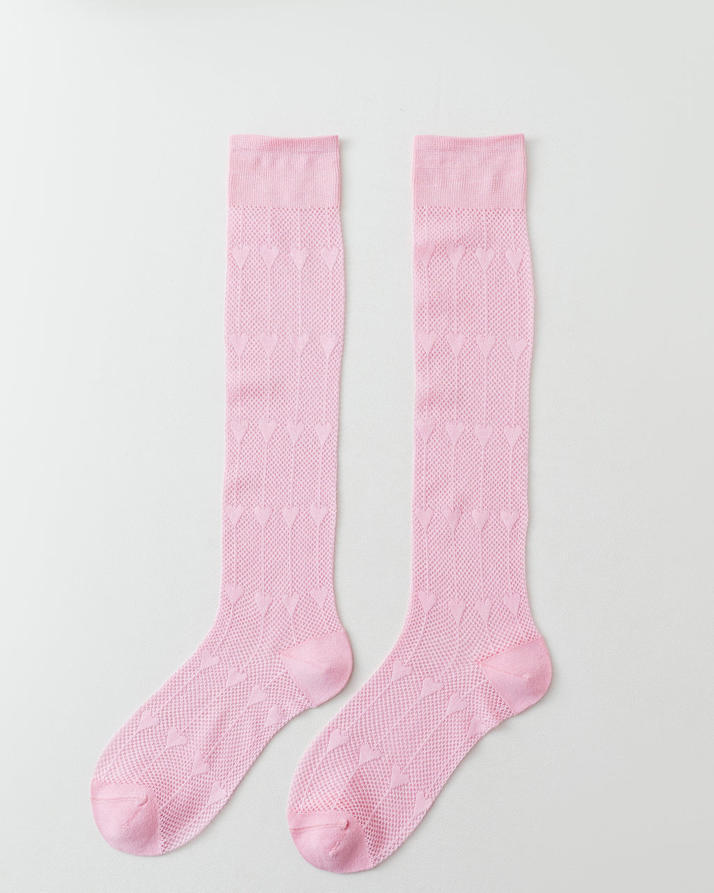 Women Knee High Socks Heart Mesh Comfortable - SWEET NANA