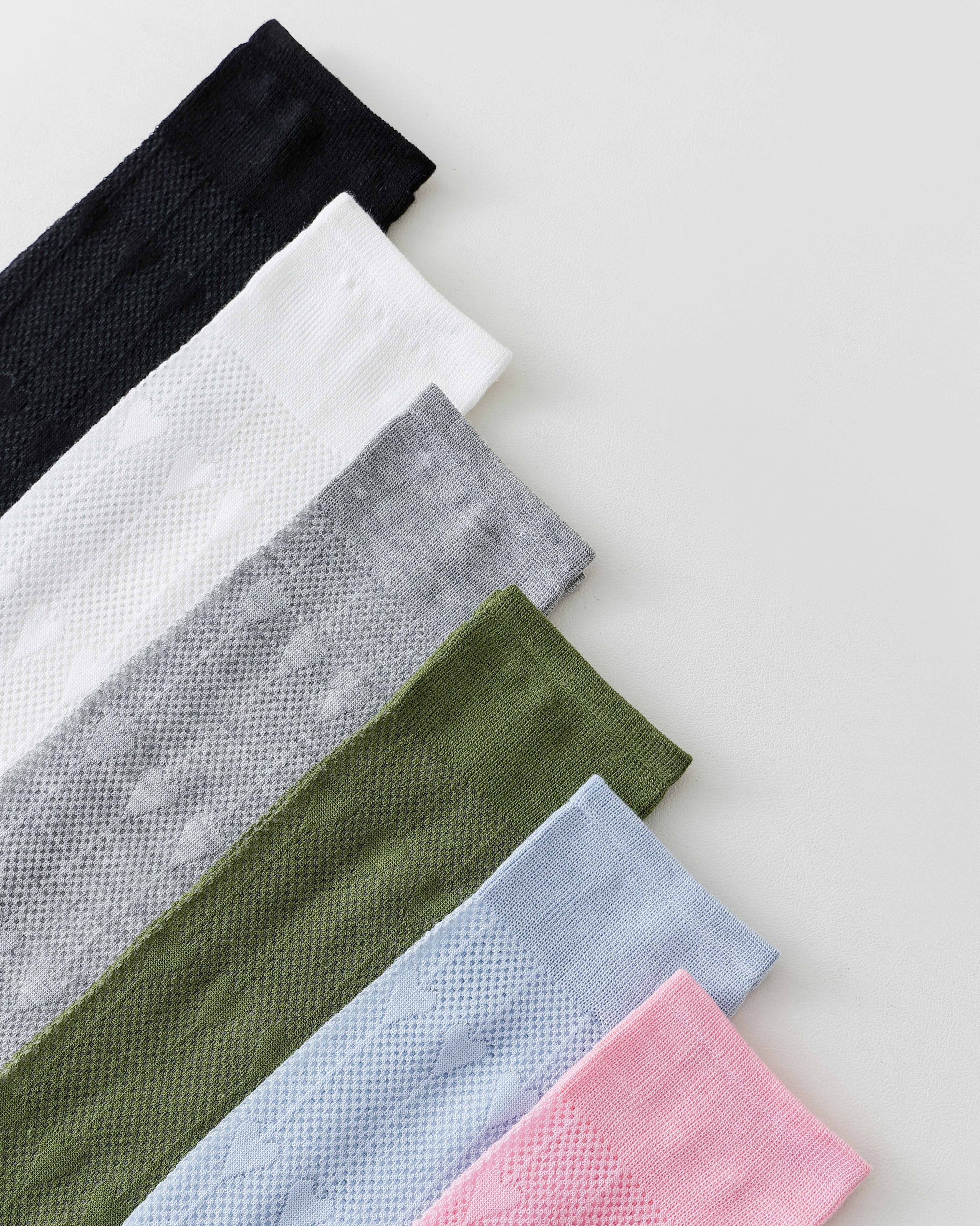 女款及膝襪子愛心網眼舒適