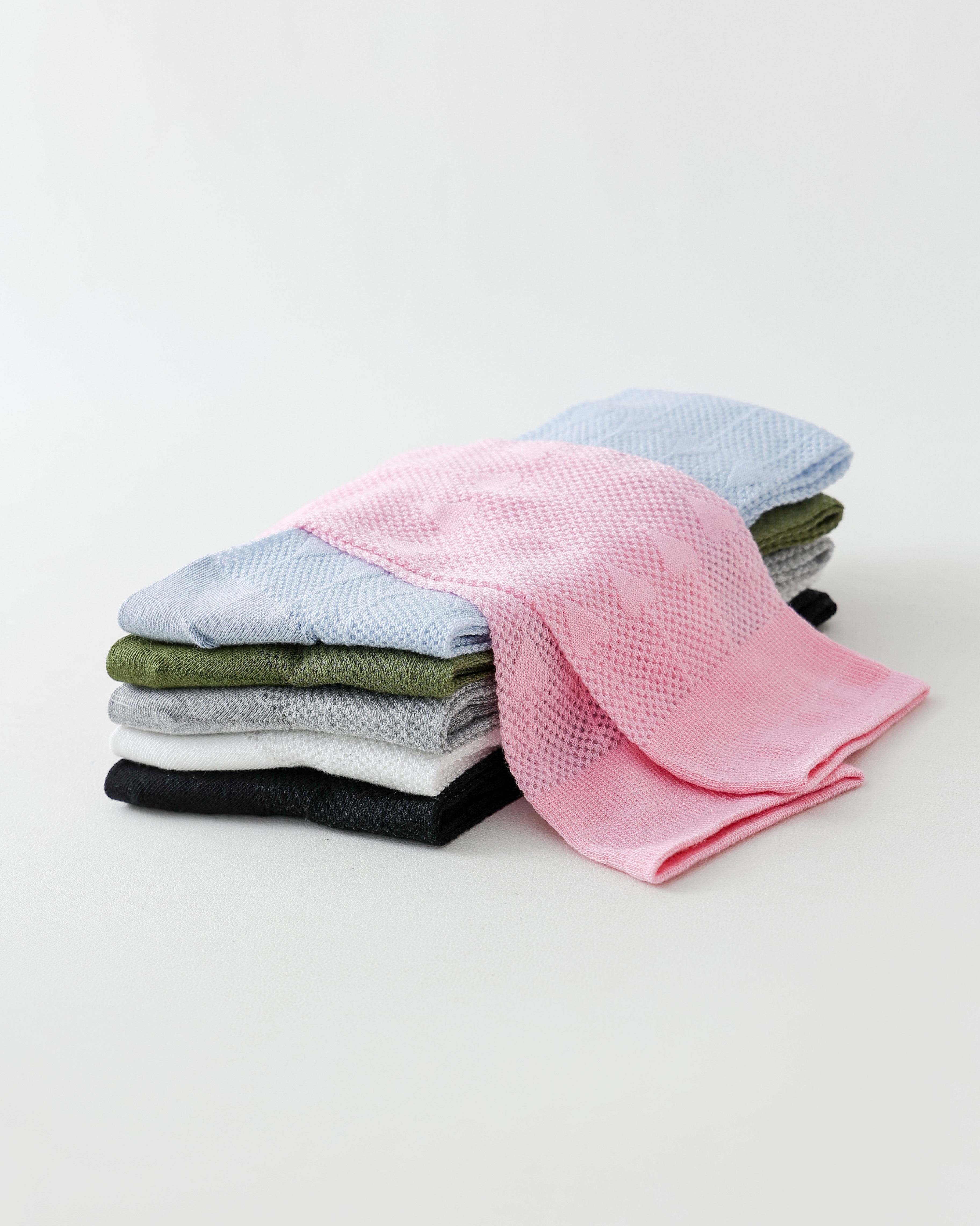 女款及膝襪子愛心網眼舒適