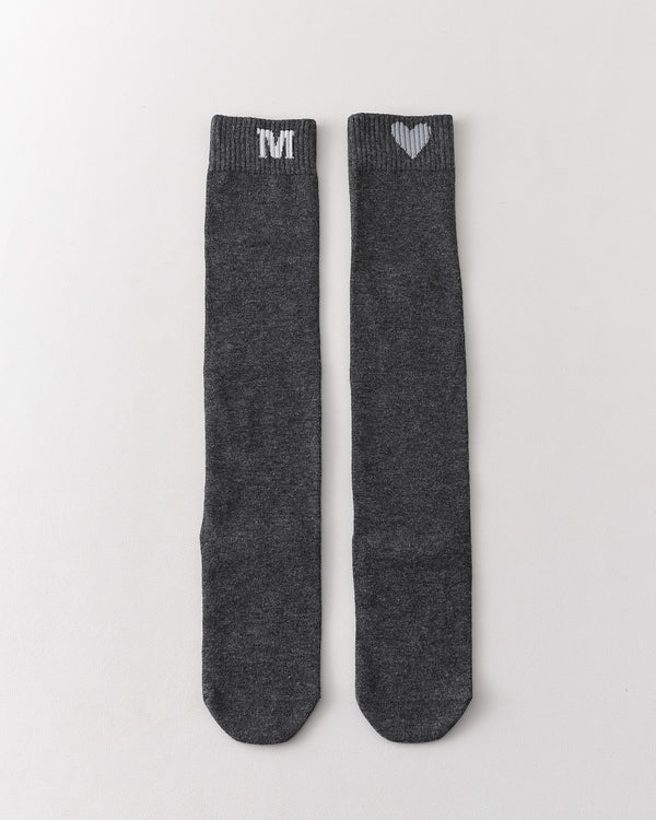 Women Knee High Socks Heart Letter Cotton Soft Casual Socks - SWEET NANA
