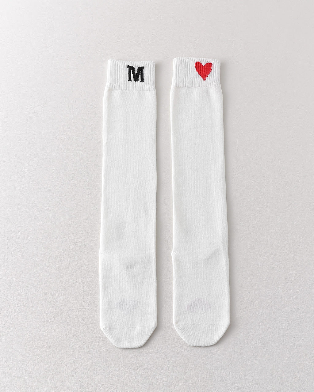 Women Knee High Socks Heart Letter Cotton Soft Casual Socks - SWEET NANA