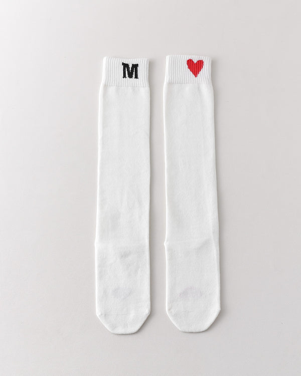 Women Knee High Socks Heart Letter Cotton Soft Casual Socks - SWEET NANA