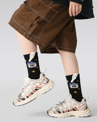 4パック 車 コテージ ハーフ ベルベット キッズ ソックス 快適で柔らかいコーラルフリース クルー