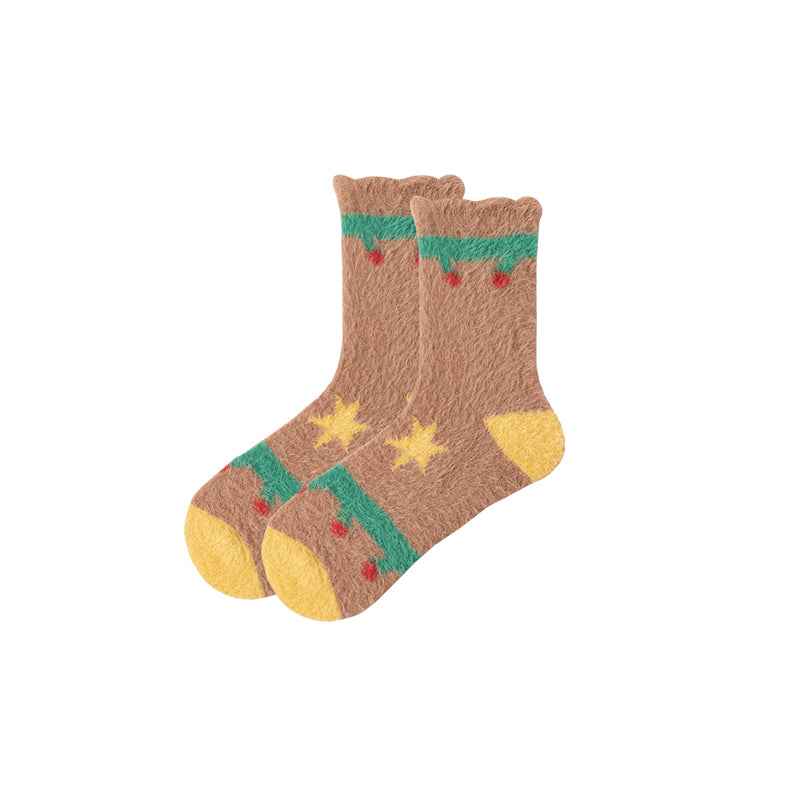 Sweetnana Women’s Cozy Crew Socks – Super Soft, Warm, and Fuzzy Colorful Socks, Ideal for Winter