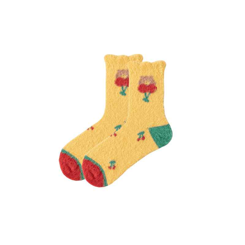 Sweetnana Women’s Cozy Crew Socks – Super Soft, Warm, and Fuzzy Colorful Socks, Ideal for Winter