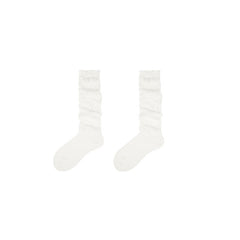 Sweetnana 'Ballet Fairy' Series Lace Bubble Pile Socks – Ultra-Thin, Breathable, Sweet and Cute Women's Knee High Seamless Socks.