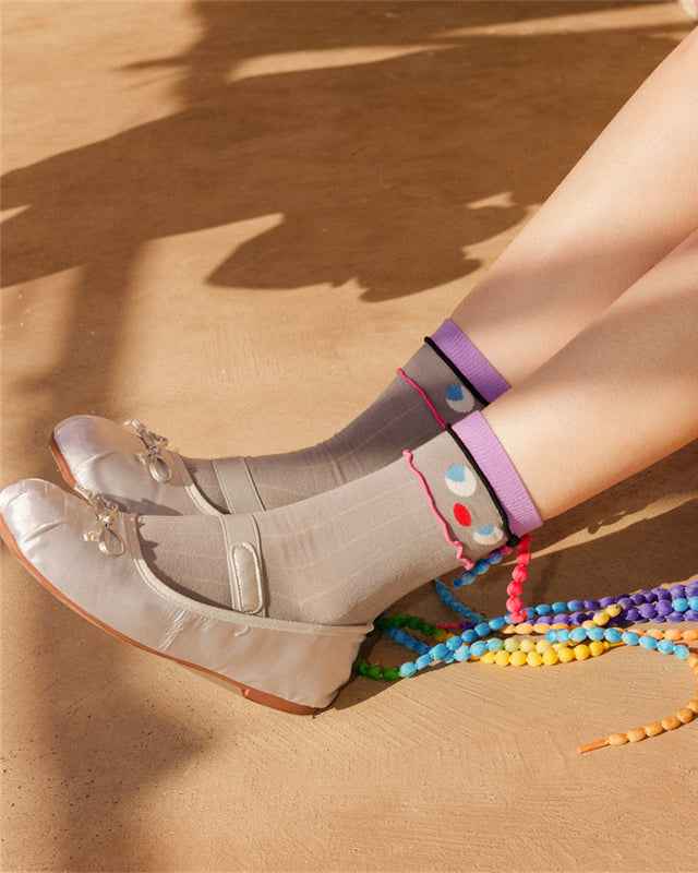 Sweetnana Women’s Crew Socks - Super Cool Braids Series Fun and Cute Cotton Socks, Colorful Socks, Soft Cotton Stockings, Stylish Women Socks for Every Occasion