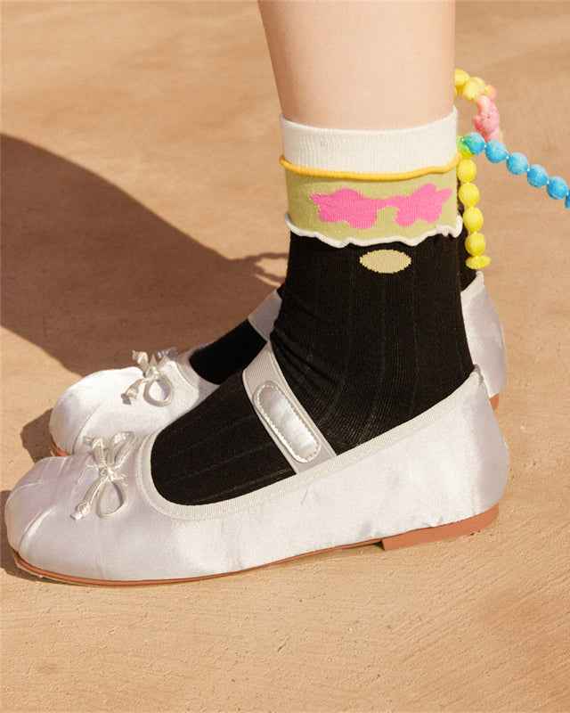 Sweetnana Women’s Crew Socks - Super Cool Braids Series Fun and Cute Cotton Socks, Colorful Socks, Soft Cotton Stockings, Stylish Women Socks for Every Occasion