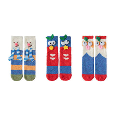 Sweetnana 2-Pack Novel Christmas Gift Box with Tube Crew Christmas Holiday Socks for Women, Winter Soft Slipper Socks Funny Christmas Pattern Cozy Warm Socks.