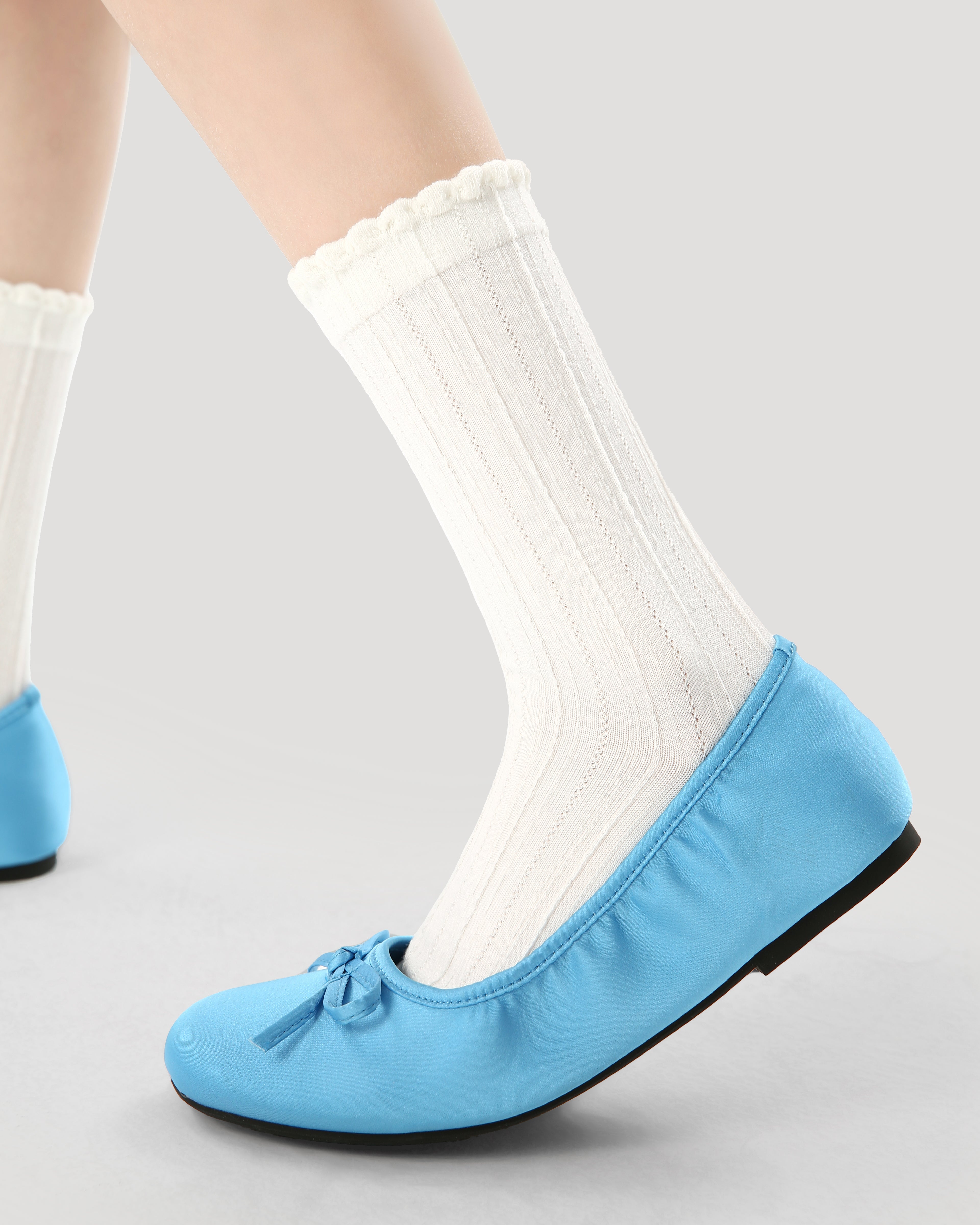 3-Pack Women Crew Socks Blue Mood Series Cotton Casual Fun - SWEET NANA