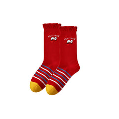 Sweetnana 3-Pack Chinese New Year Socks Year of The Snake Red Socks Red Fortune Snake Cotton Crew Socks Set for Women