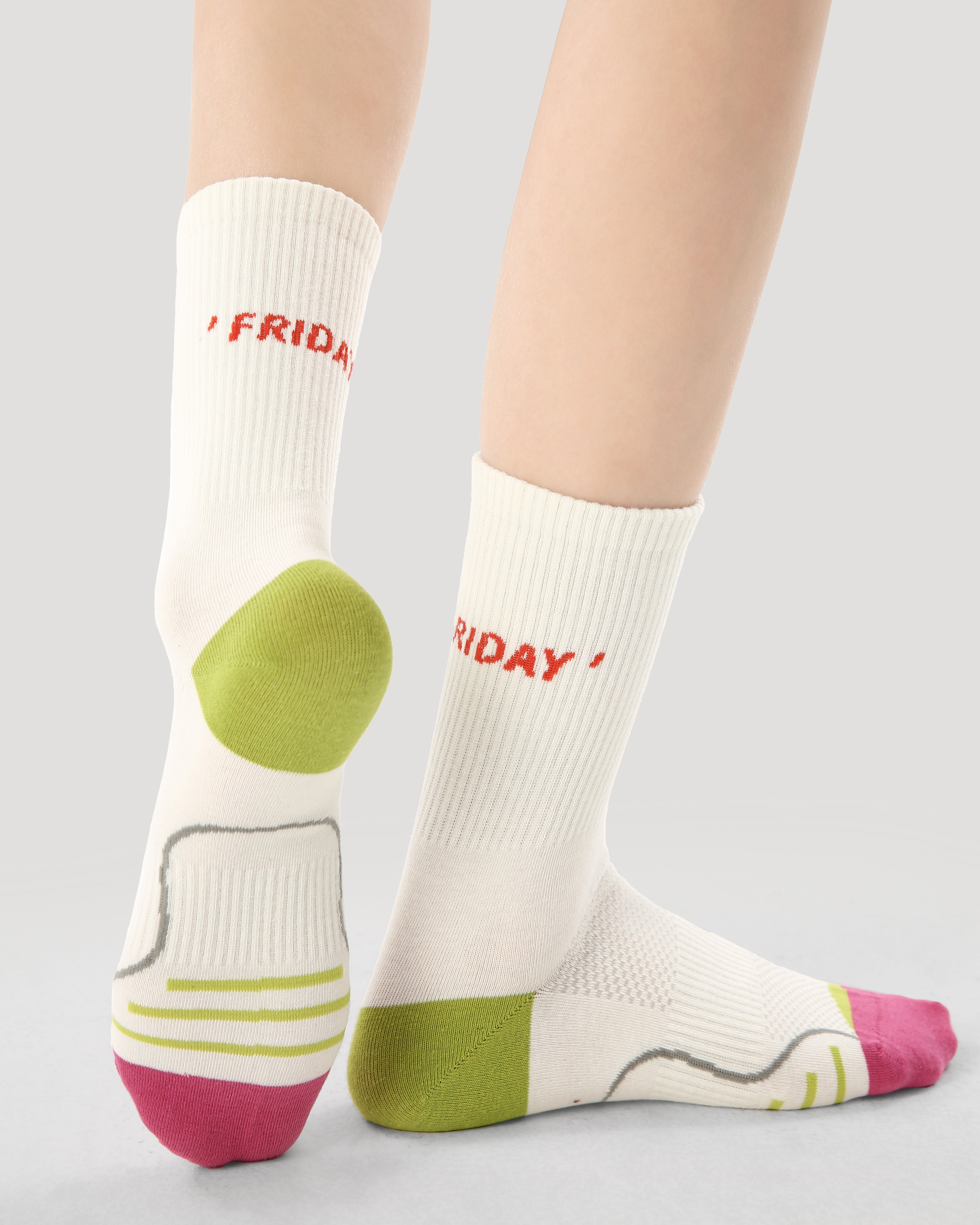 3-Pack Women's Limiting Attitude Series Cotton Crew Socks Athletic Casual Socks