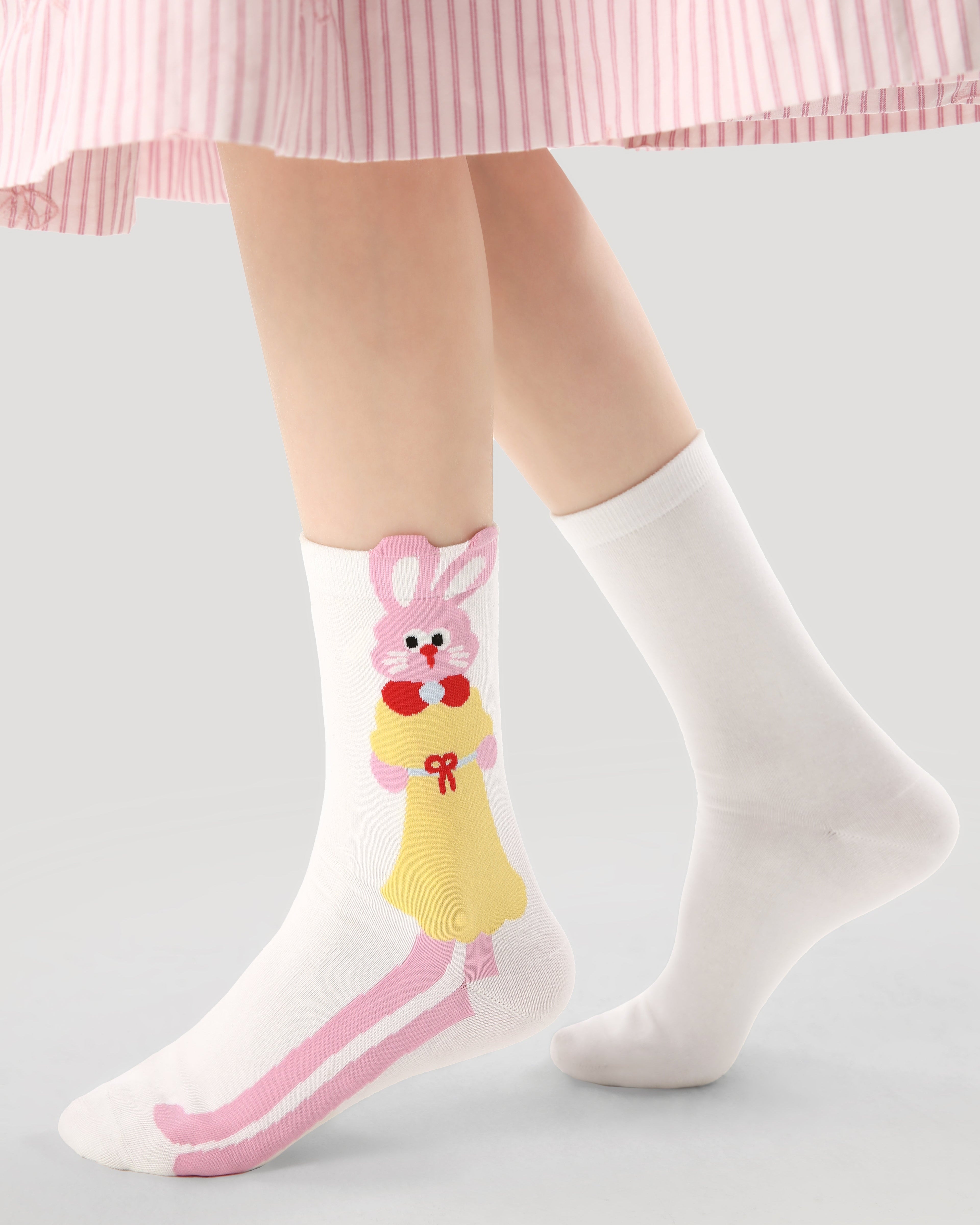 3足セット レディース クルーソックス ムーンライトバニーシリーズ 綿製 かわいい トレンディなソックス