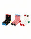 3-Pack Women Crew Socks Persimmon Sweet Cat Series Cotton Cute Fun - SWEET NANA