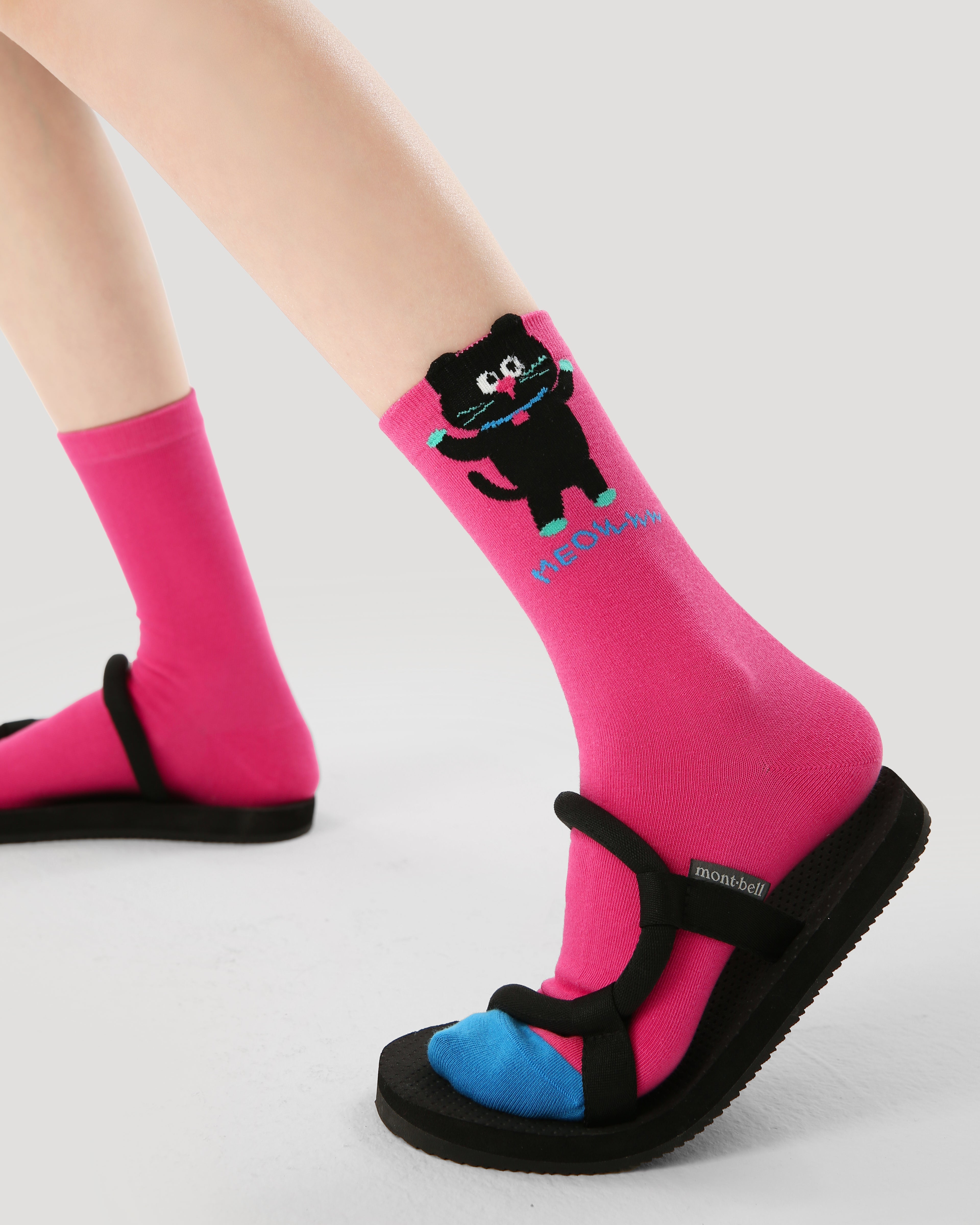 3-Pack Women's Crew Socks Cotton Cute  Cartoon Rock Party Series Casual  Socks