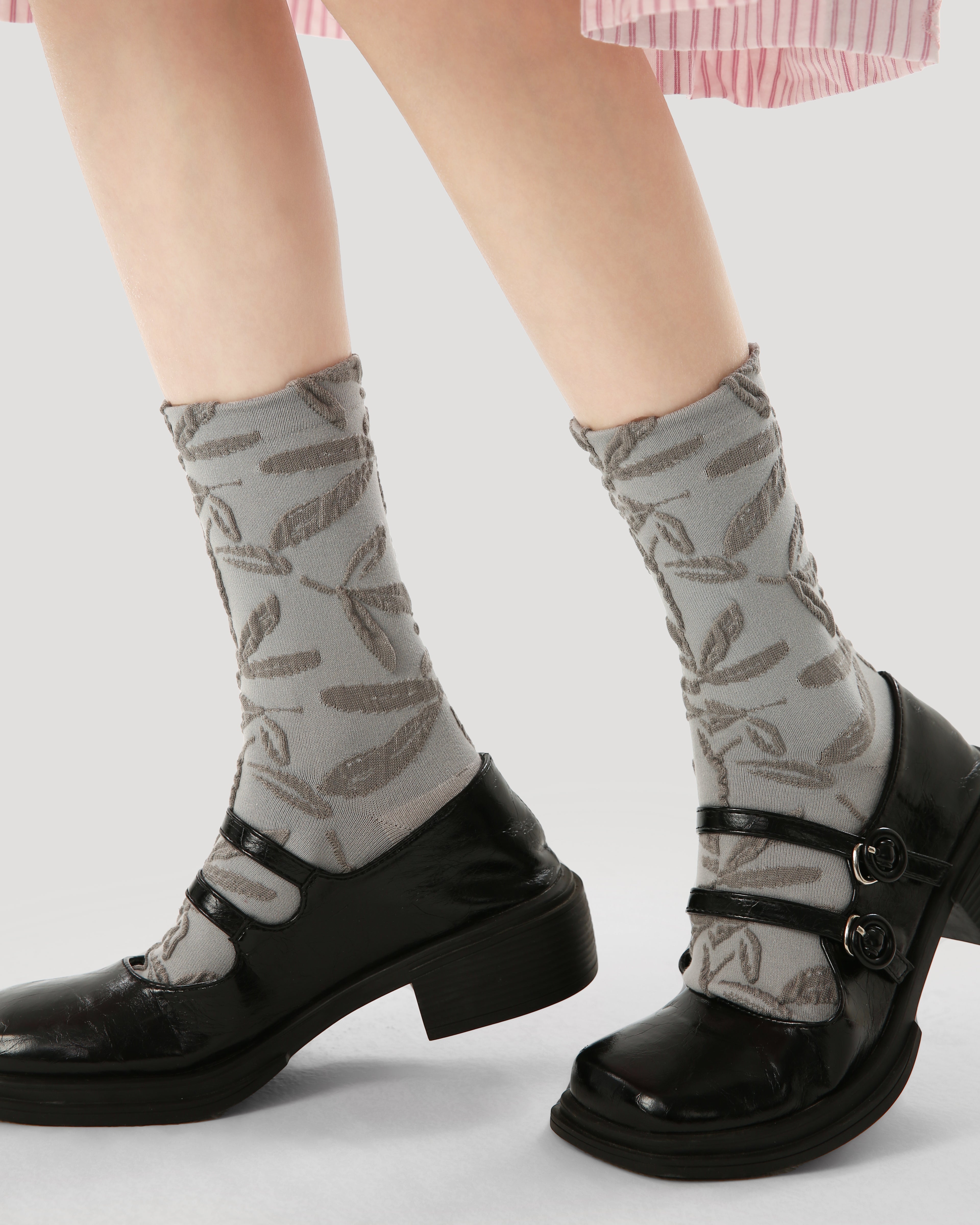 3-Pack Women's Crew Socks Snow Streams Series Cotton CasualSocks