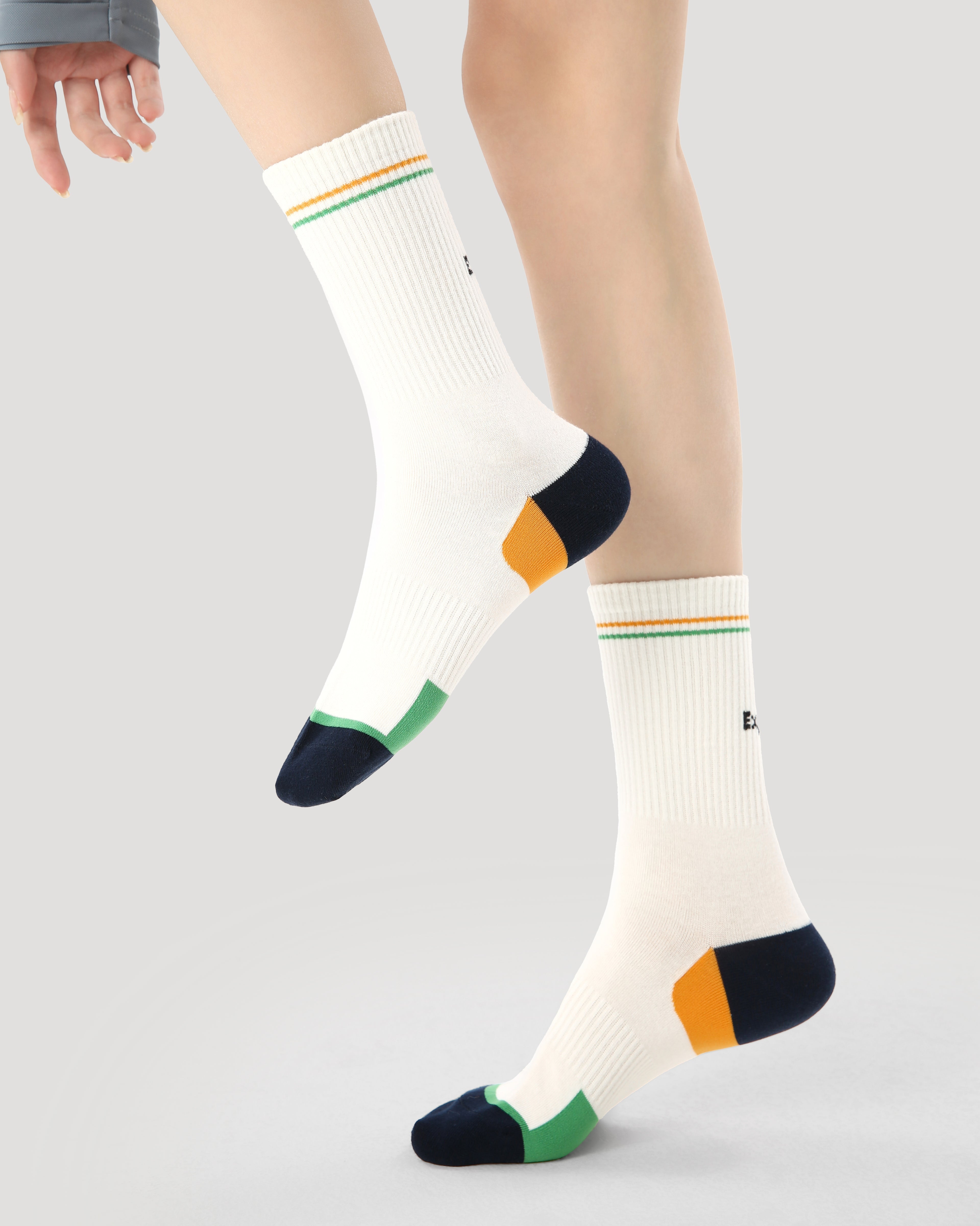 3-Pack Women's Crew Socks Combed Cotton Absorb Sweat Socks