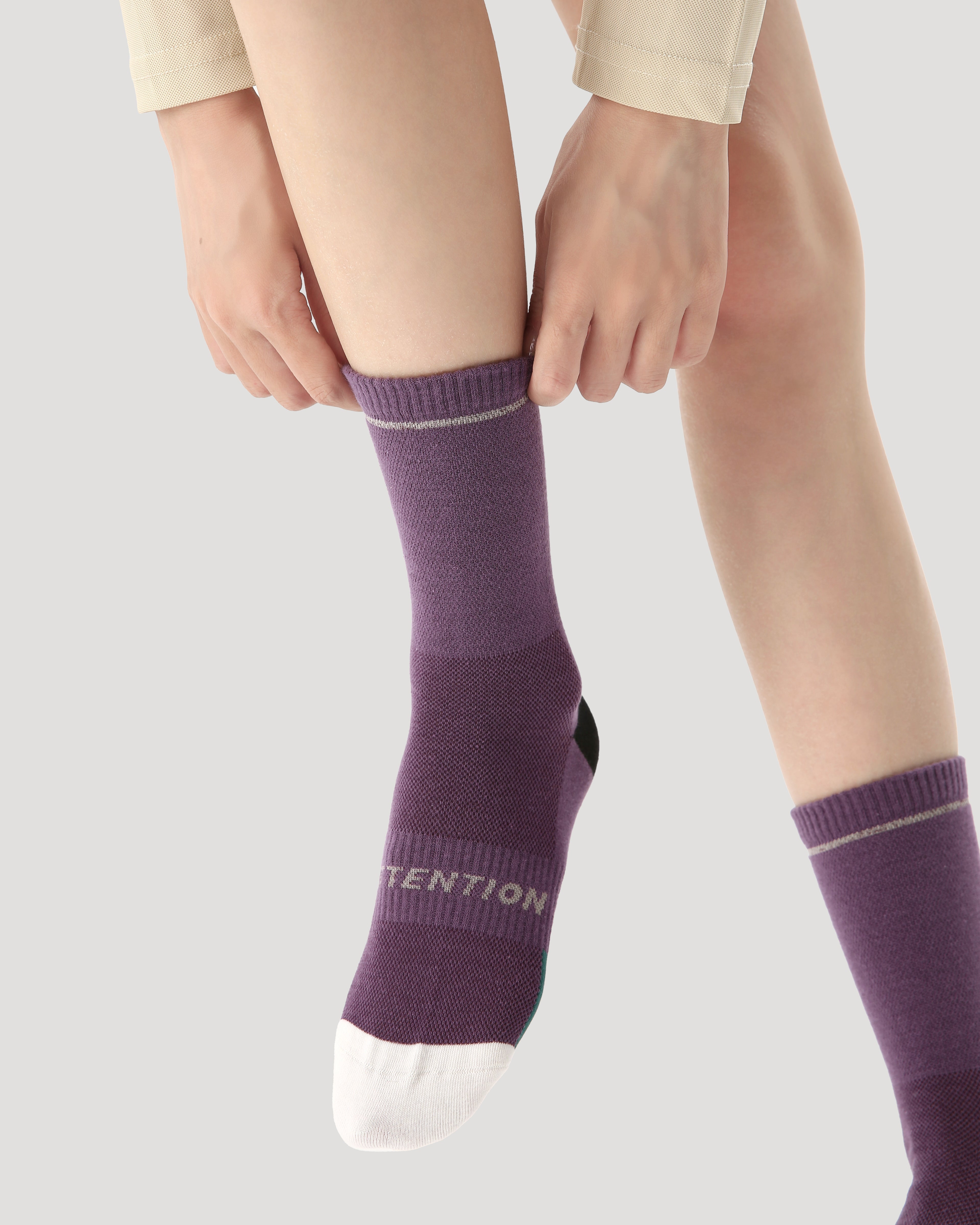 3-Pack Women's Crew Socks Combed Cotton Absorb Sweat Socks