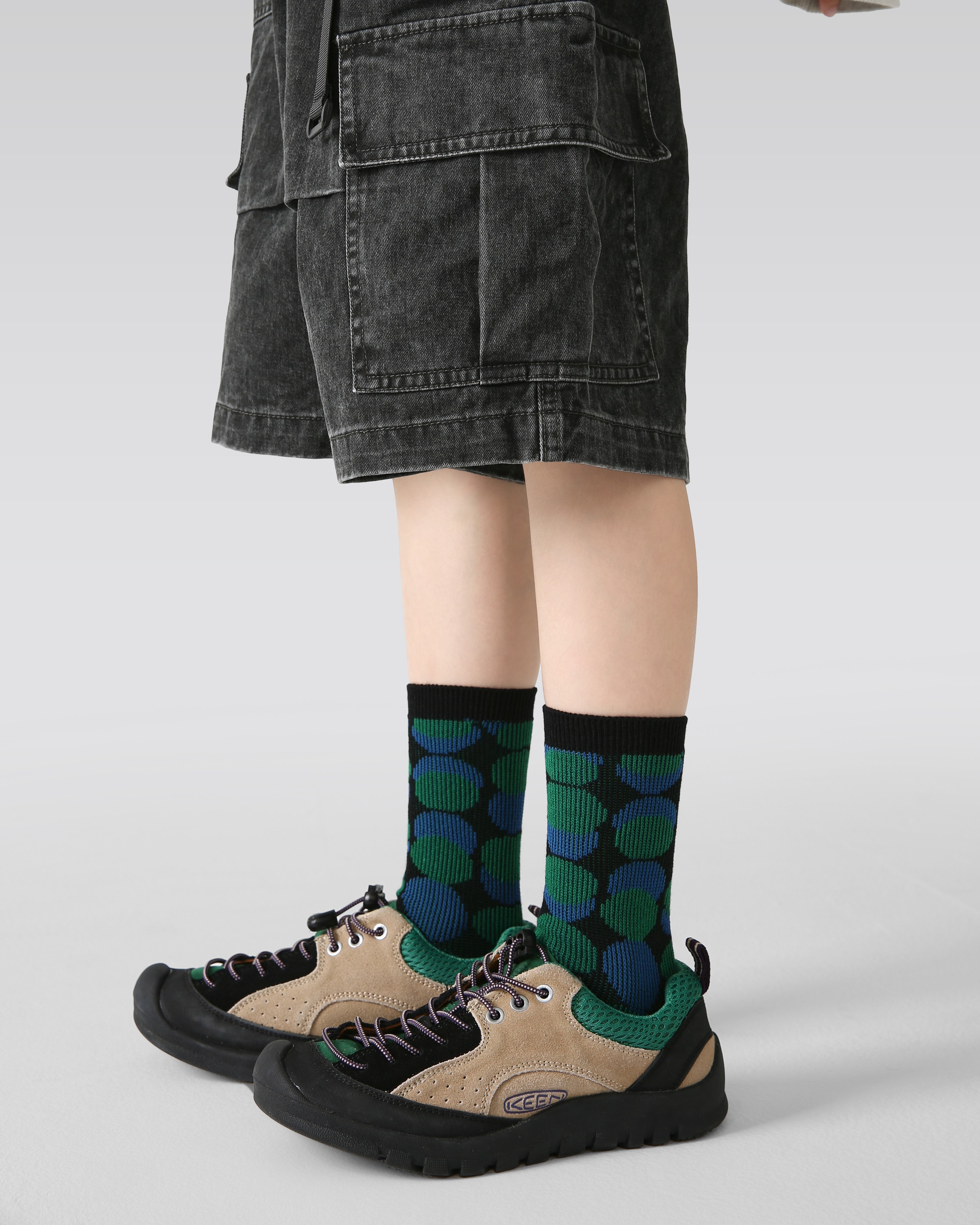 4-Pack Geometric World Half Velvet Kids Socks Cozy Soft Coral Fleece Crew