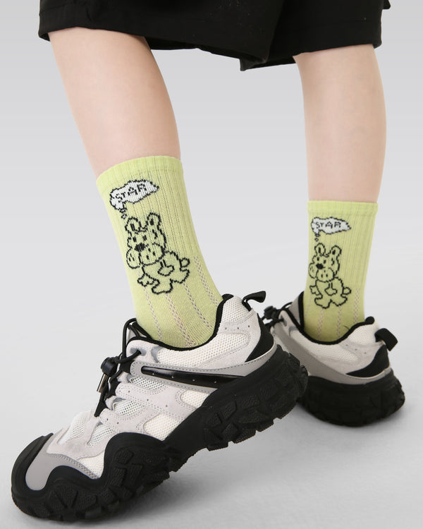 4-Pack Grunt Puppy Series Kids Boys Socks Mesh Cute Cartoon Socks - SWEET NANA