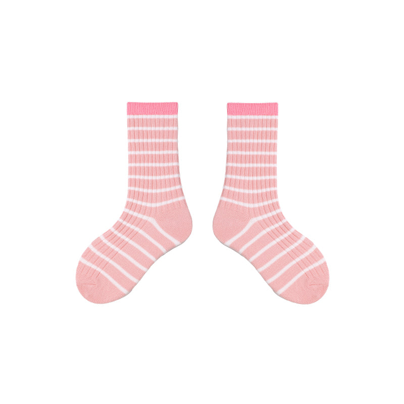 4-Pack Kids' Cotton Crew Socks Colorful Stripes Casual