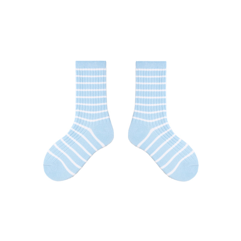 4-Pack Kids' Cotton Crew Socks Colorful Retro Stripes Casual